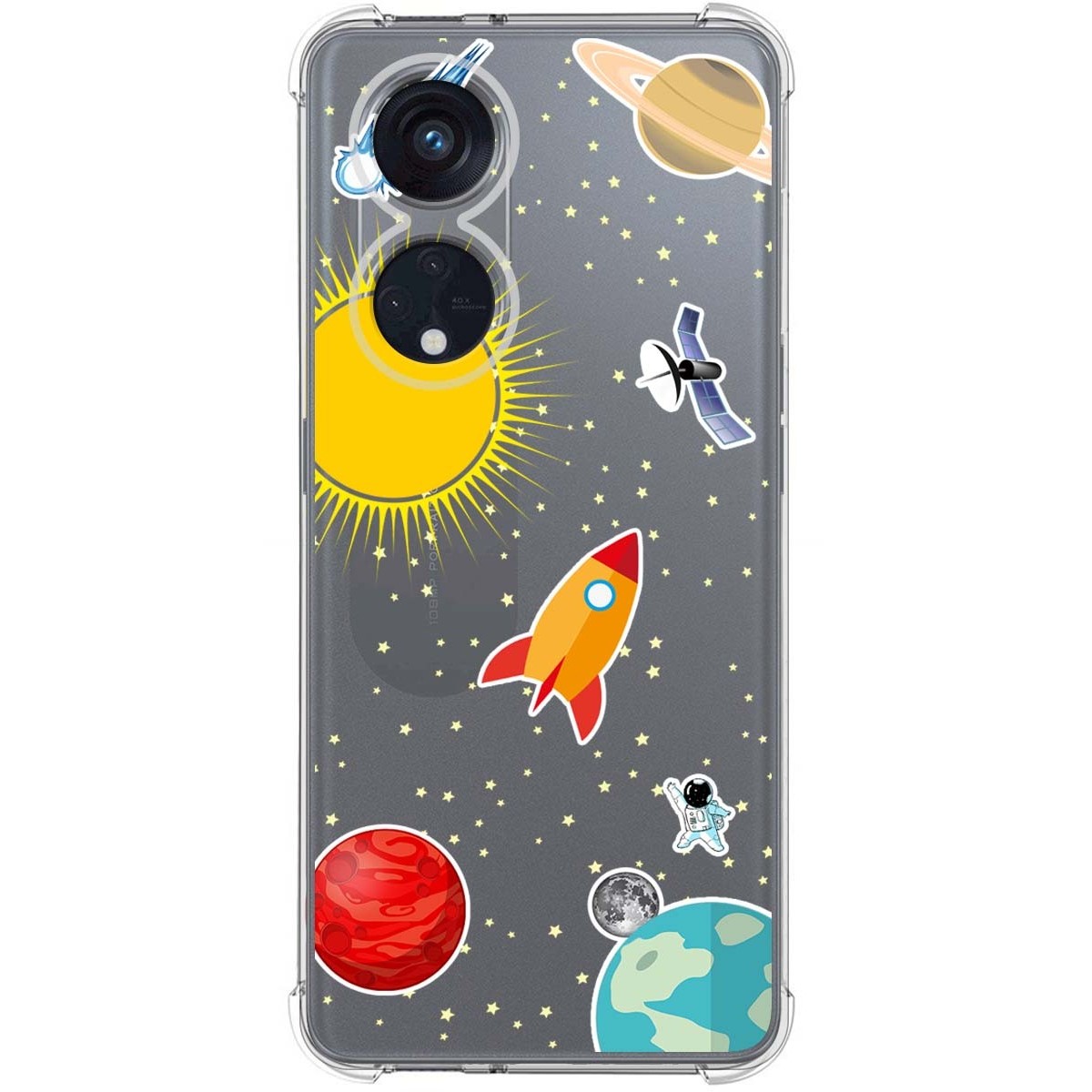 Funda Silicona Antigolpes para Oppo Reno 8T 4G diseño Espacio Dibujos