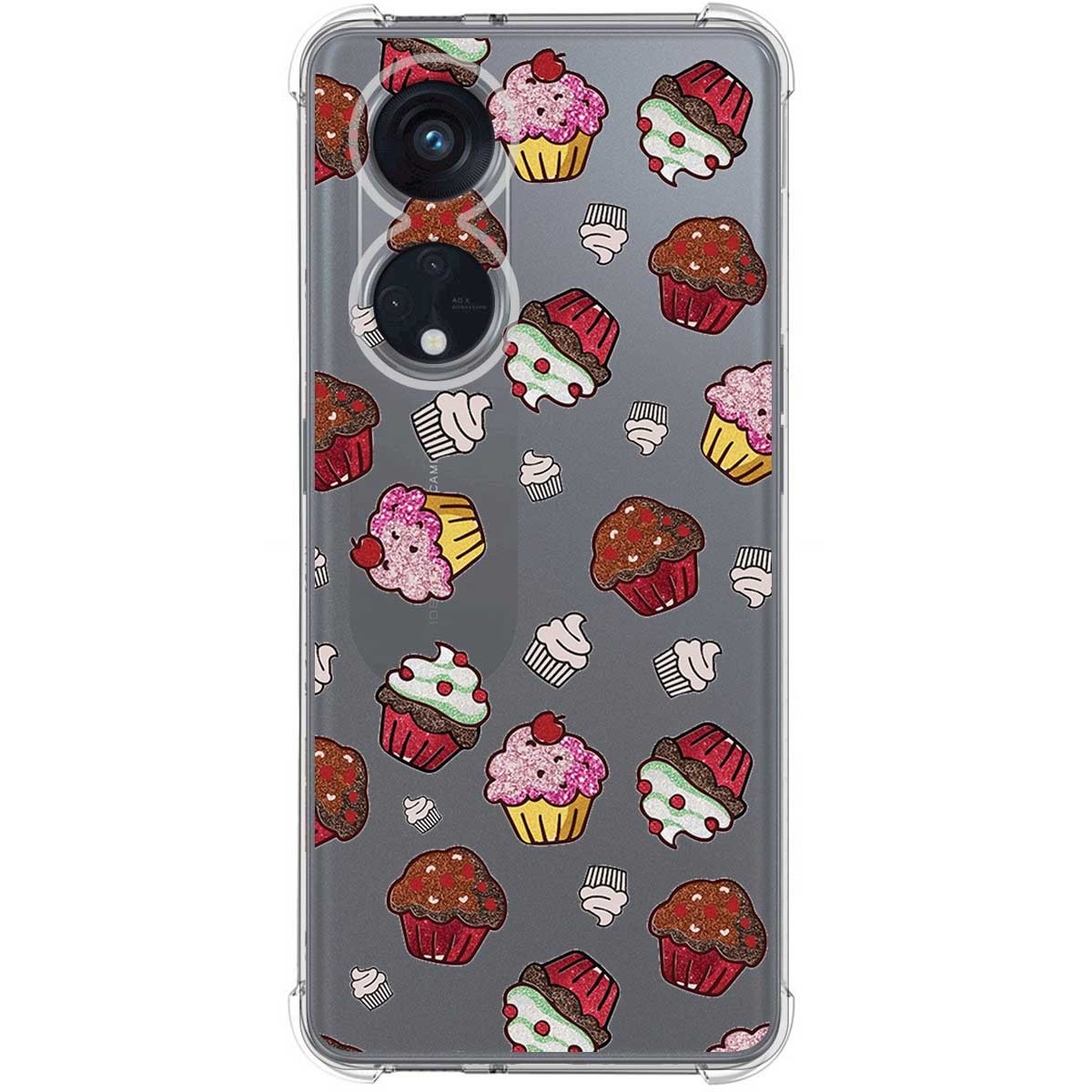 Funda Silicona Antigolpes para Oppo Reno 8T 4G diseño Muffins Dibujos