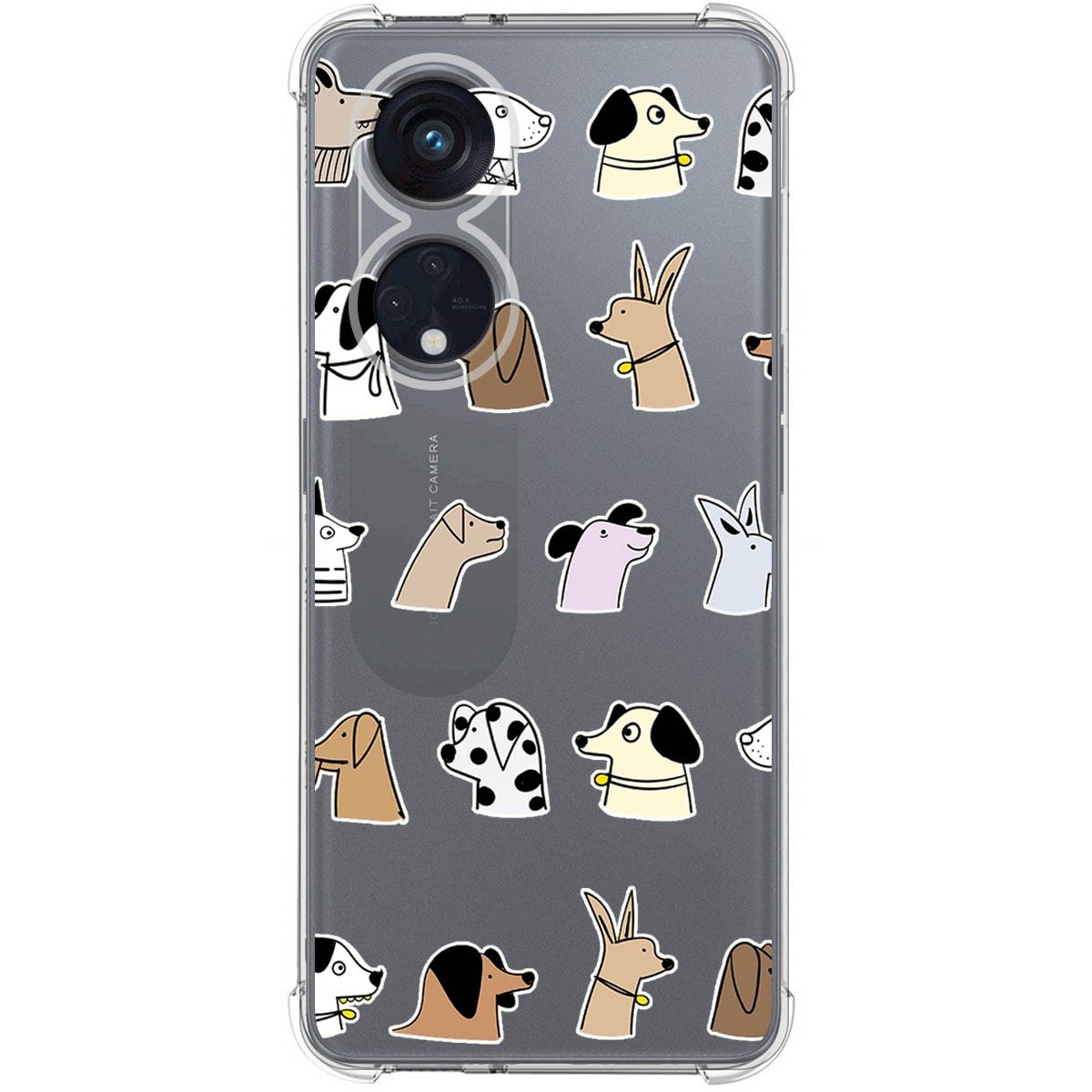 Funda Silicona Antigolpes para Oppo Reno 8T 4G diseño Perros Dibujos