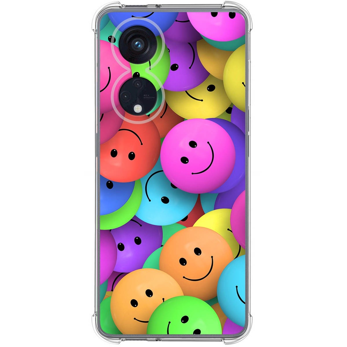 Funda Silicona Antigolpes para Oppo Reno 8T 4G diseño Smile Dibujos