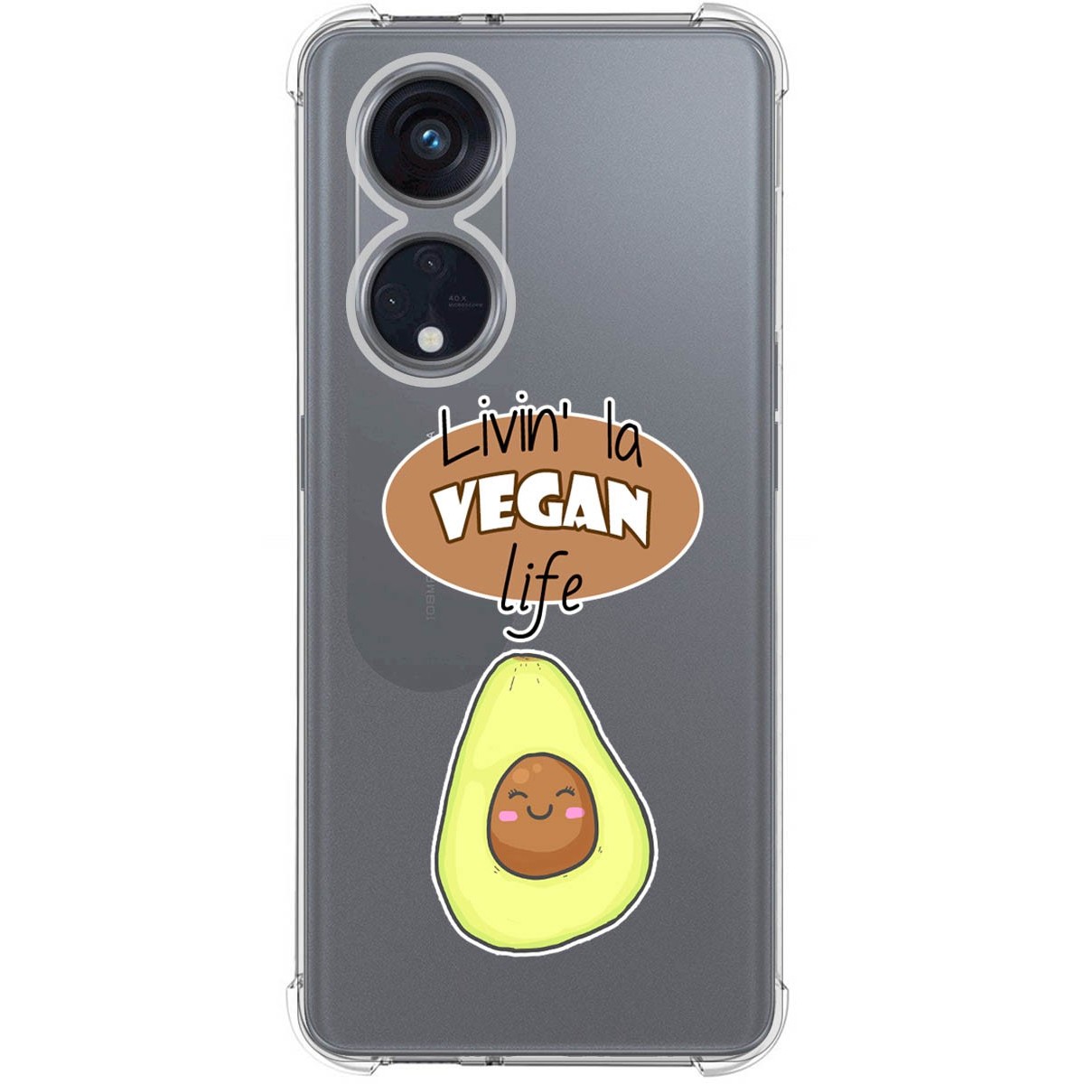 Funda Silicona Antigolpes para Oppo Reno 8T 4G diseño Vegan Life Dibujos
