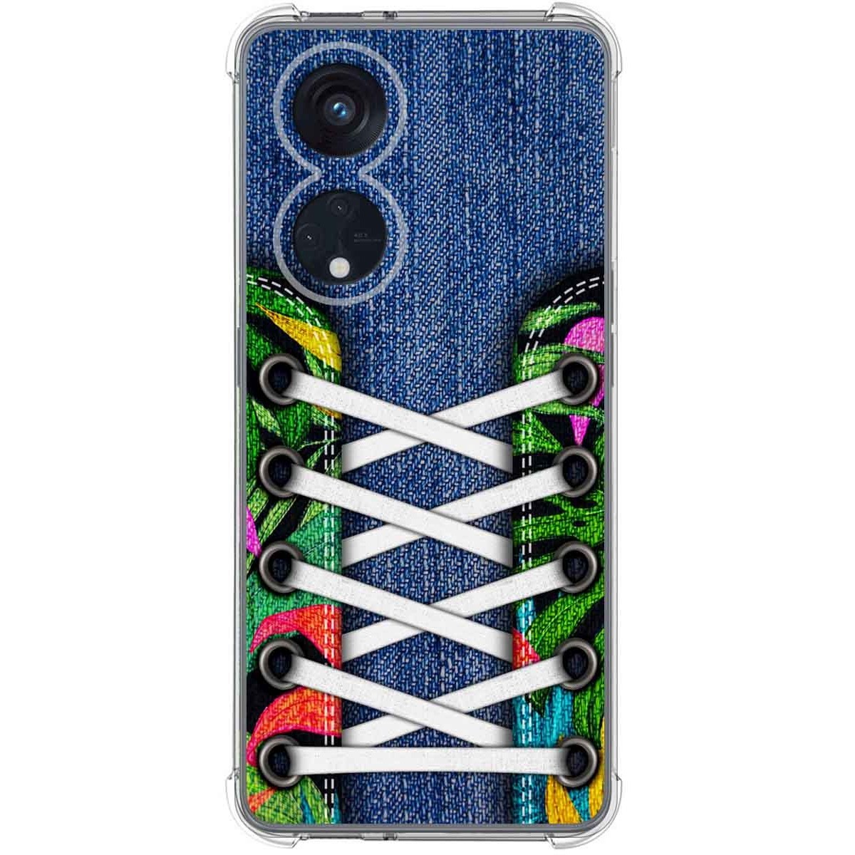 Funda Silicona Antigolpes para Oppo Reno 8T 4G diseño Zapatillas 13 Dibujos