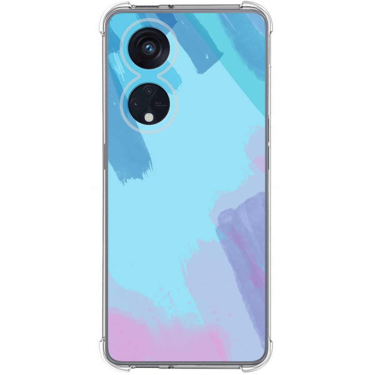 Funda Silicona Antigolpes para Oppo Reno 8T 4G diseño Acuarela 10 Dibujos