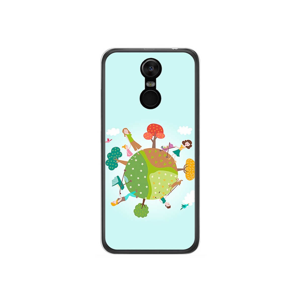 Funda Gel Tpu para Oukitel C8 Diseño Familia Dibujos