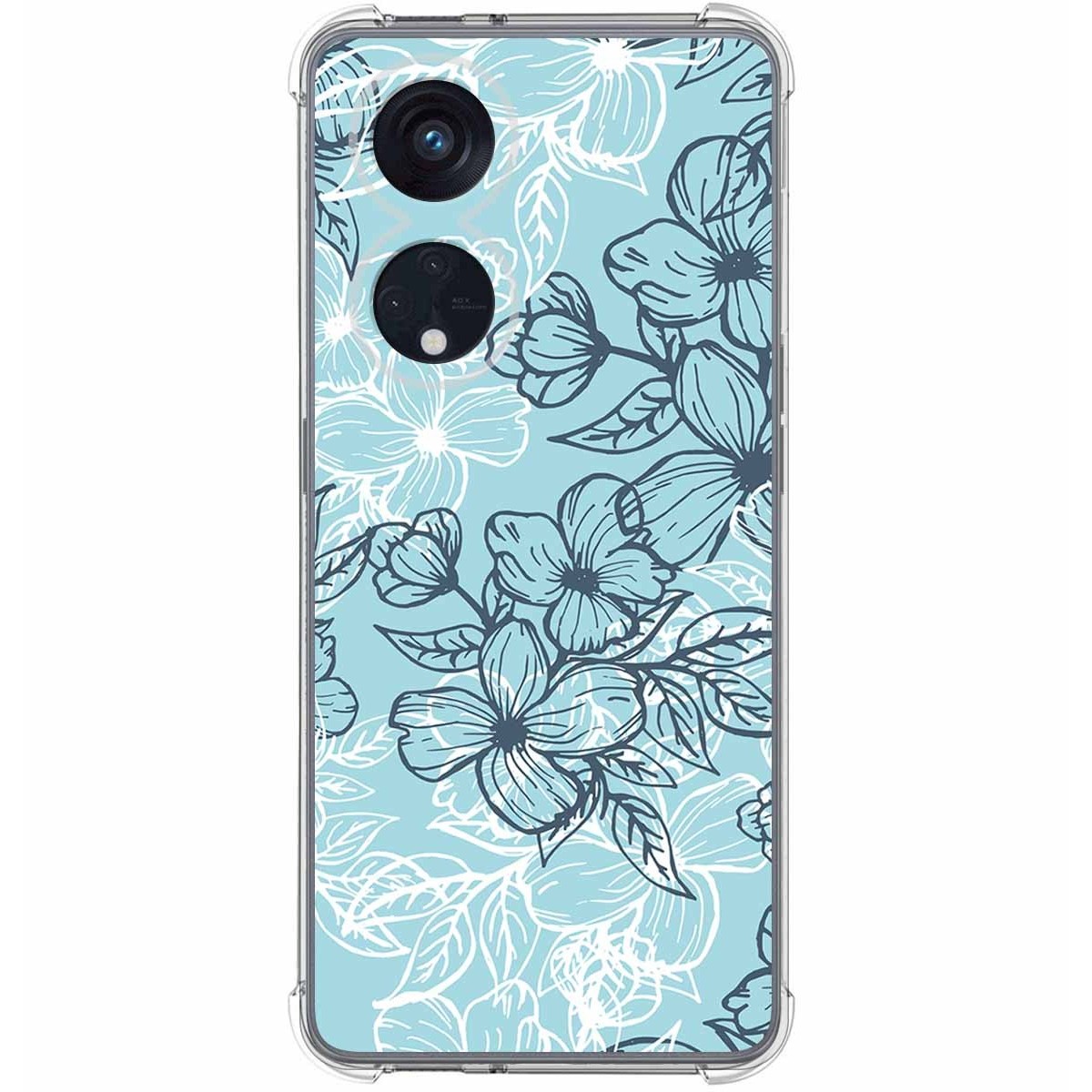 Funda Silicona Antigolpes para Oppo Reno 8T 4G diseño Flores 03 Dibujos