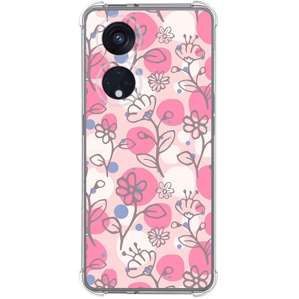 Funda Silicona Antigolpes para Oppo Reno 8T 4G diseño Flores 07 Dibujos