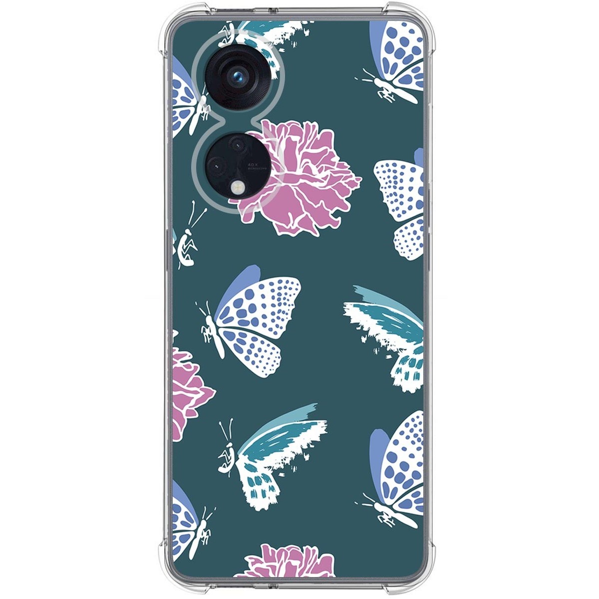 Funda Silicona Antigolpes para Oppo Reno 8T 4G diseño Flores 10 Dibujos