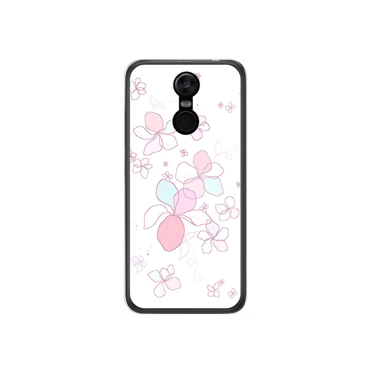 Funda Gel Tpu para Oukitel C8 Diseño Flores Minimal Dibujos