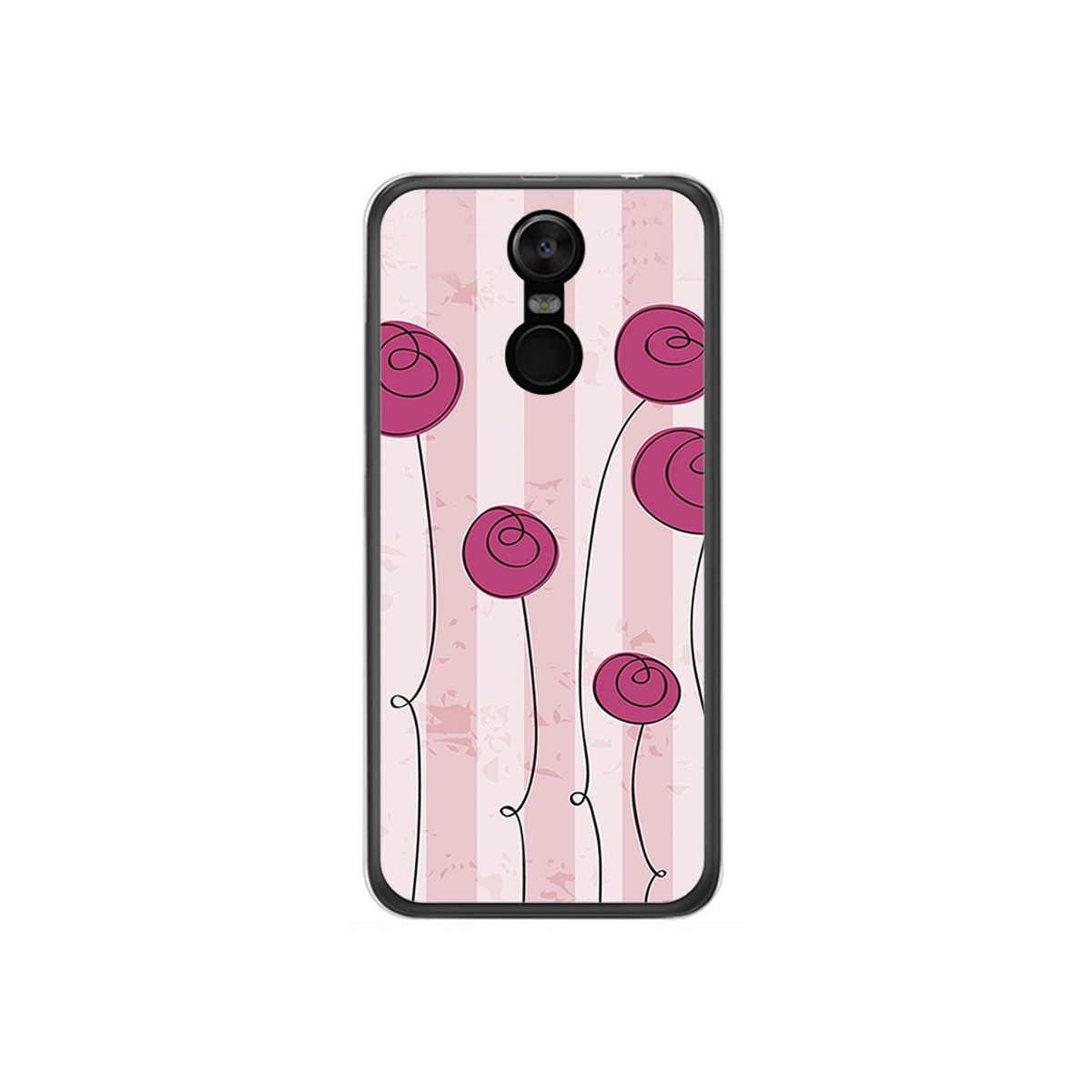 Funda Gel Tpu para Oukitel C8 Diseño Flores Vintage Dibujos