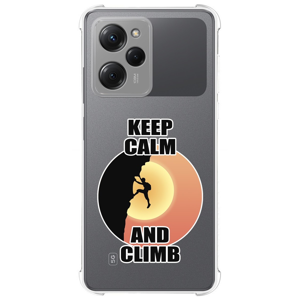 Funda Silicona Antigolpes compatible con Xiaomi POCO X5 Pro 5G diseño Hombre Escalada Dibujos