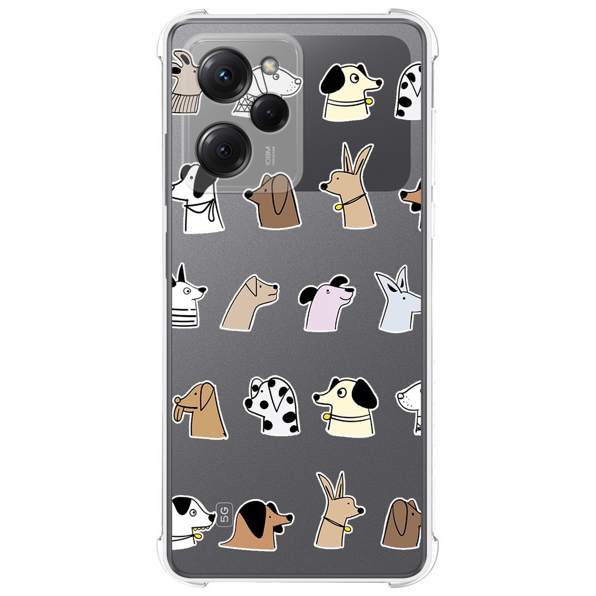 Funda Silicona Antigolpes compatible con Xiaomi POCO X5 Pro 5G diseño Perros Dibujos