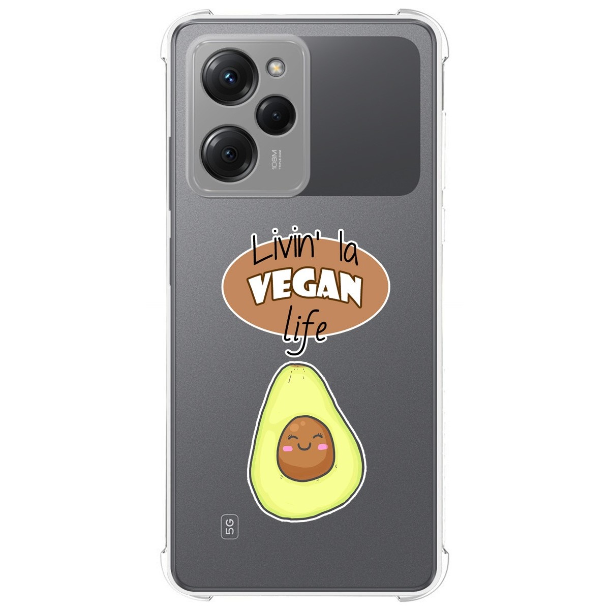 Funda Silicona Antigolpes compatible con Xiaomi POCO X5 Pro 5G diseño Vegan Life Dibujos