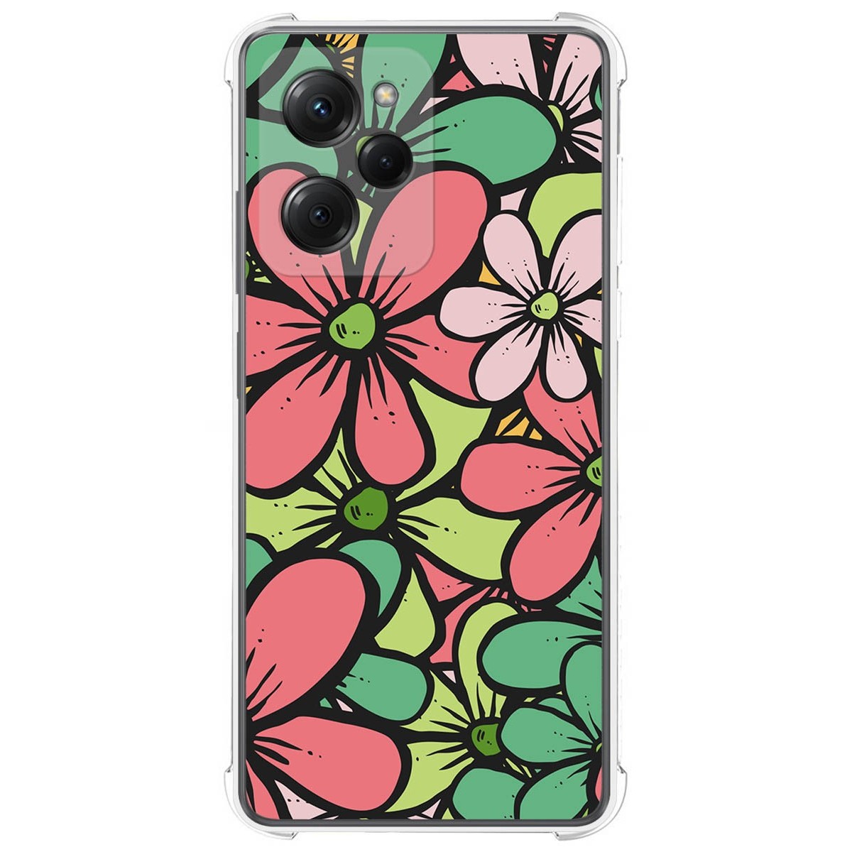 Funda Silicona Antigolpes compatible con Xiaomi POCO X5 Pro 5G diseño Flores 02 Dibujos