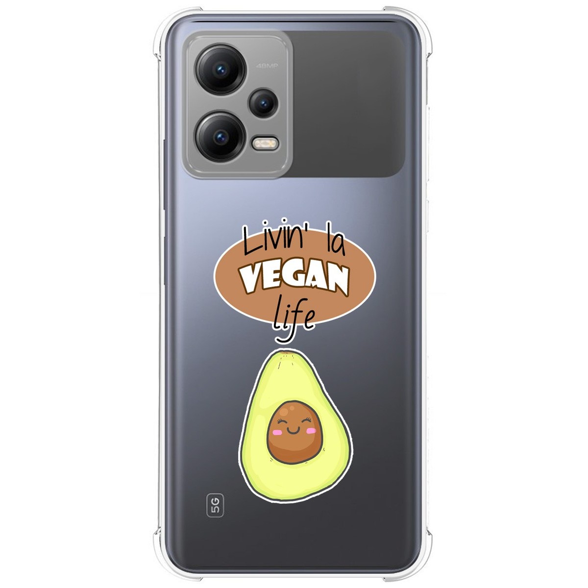 Funda Silicona Antigolpes compatible con Xiaomi POCO X5 5G diseño Vegan Life Dibujos