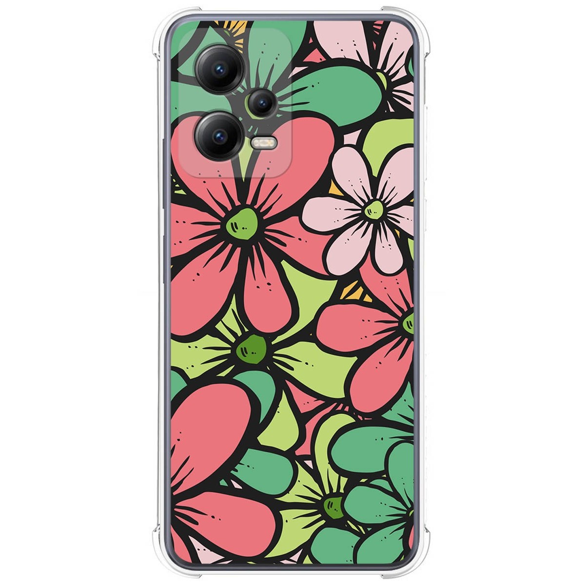 Funda Silicona Antigolpes compatible con Xiaomi POCO X5 5G diseño Flores 02 Dibujos
