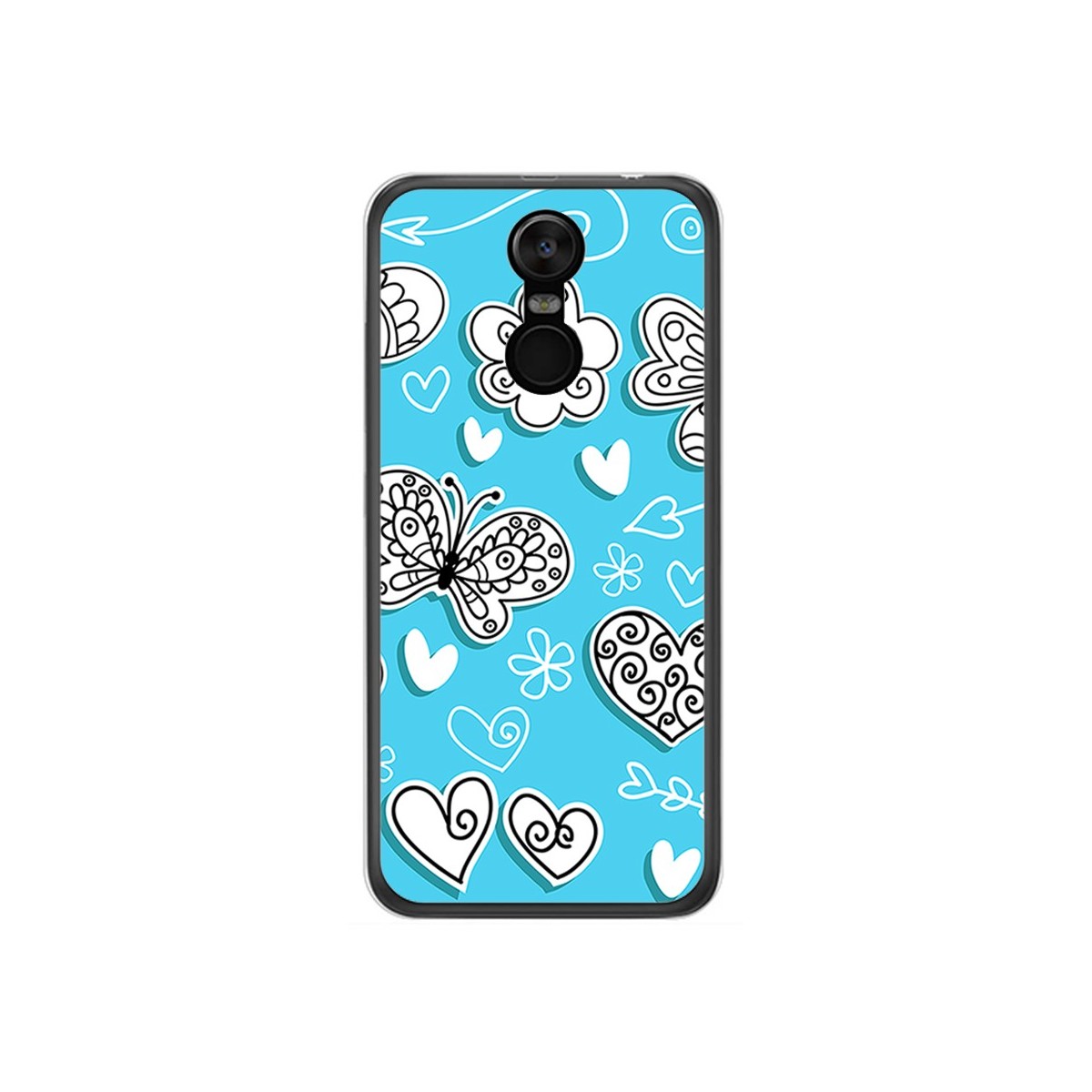 Funda Gel Tpu para Oukitel C8 Diseño Mariposas Dibujos
