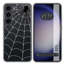 Funda Silicona Transparente para Samsung Galaxy S23 5G diseño Araña Dibujos