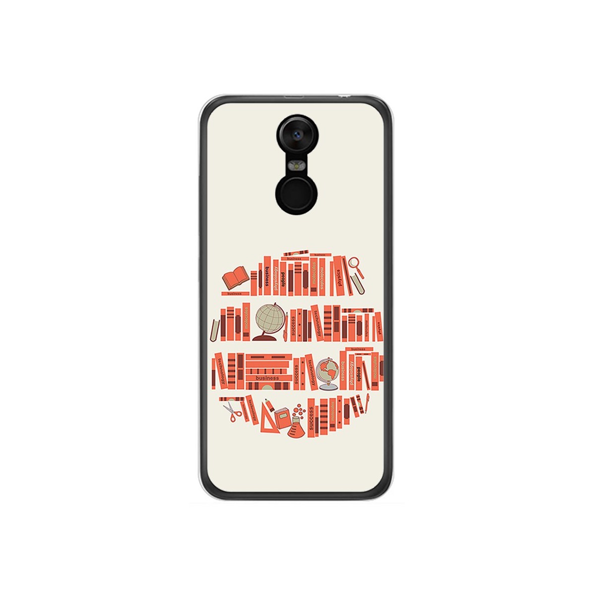 Funda Gel Tpu para Oukitel C8 Diseño Mundo Libro Dibujos