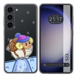 Funda Silicona Transparente para Samsung Galaxy S23 5G diseño Cabra Dibujos