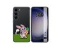 Funda Silicona Transparente para Samsung Galaxy S23 5G diseño Conejo Dibujos