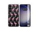 Funda Silicona Transparente para Samsung Galaxy S23 5G diseño Flamenco Dibujos