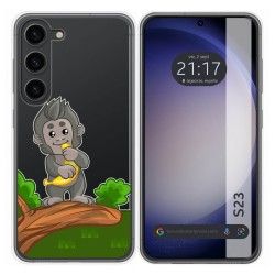 Funda Silicona Transparente para Samsung Galaxy S23 5G diseño Mono Dibujos