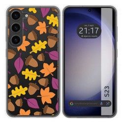 Funda Silicona Transparente para Samsung Galaxy S23 5G diseño Otoño Dibujos