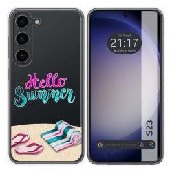 Funda Silicona Transparente para Samsung Galaxy S23 5G diseño Summer Dibujos