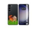 Funda Silicona Transparente para Samsung Galaxy S23 5G diseño Tigre Dibujos