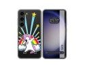 Funda Silicona Transparente para Samsung Galaxy S23 5G diseño Unicornio Dibujos