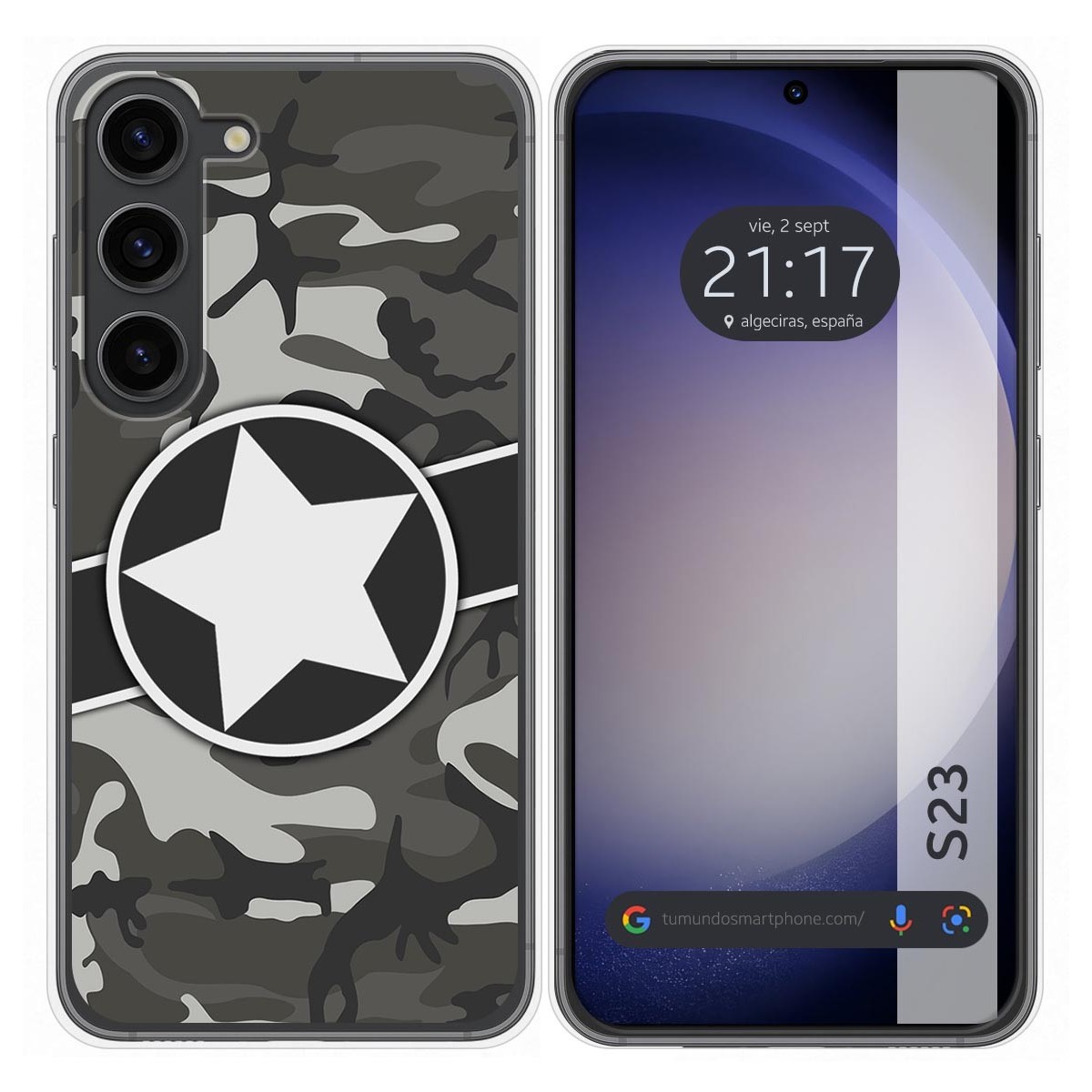 Funda Silicona para Samsung Galaxy S23 5G diseño Camuflaje 02 Dibujos