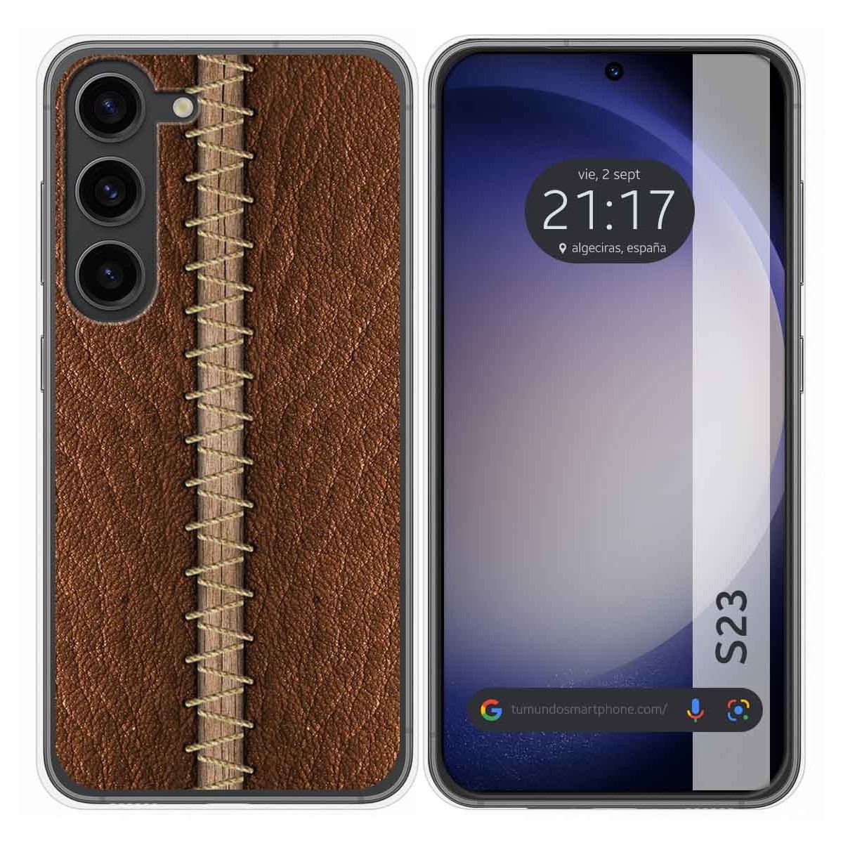 Funda Silicona para Samsung Galaxy S23 5G diseño Cuero 01 Dibujos