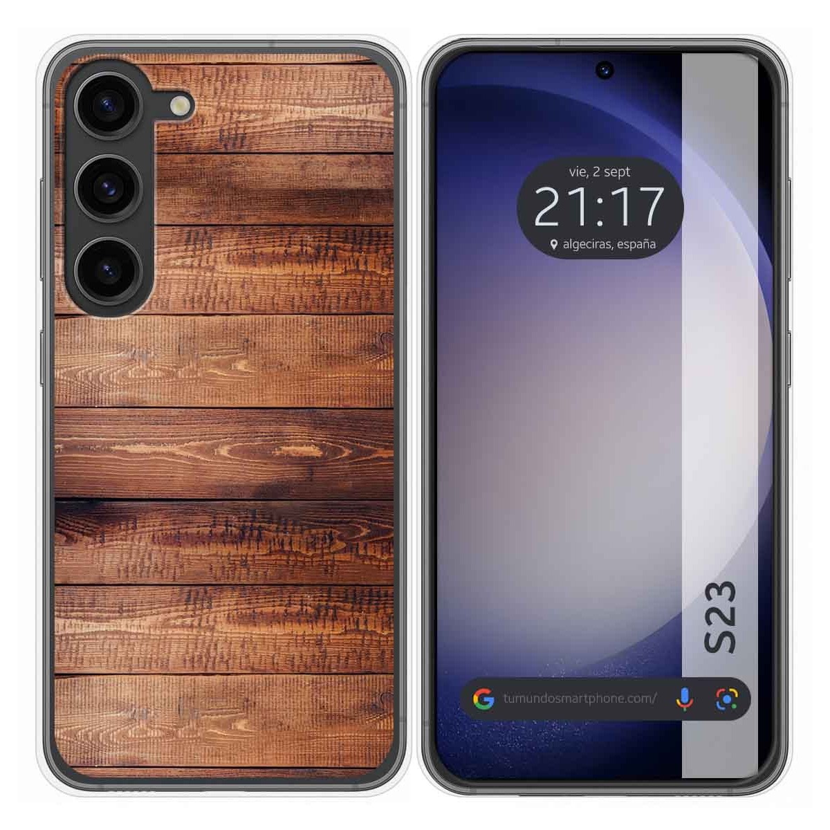 Funda Silicona para Samsung Galaxy S23 5G diseño Madera 02 Dibujos