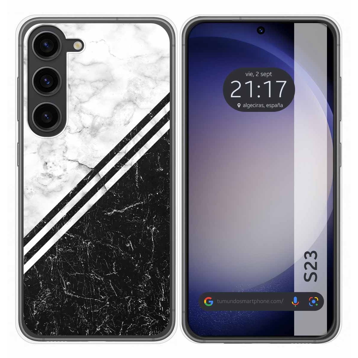 Funda Silicona para Samsung Galaxy S23 5G diseño Mármol 01 Dibujos