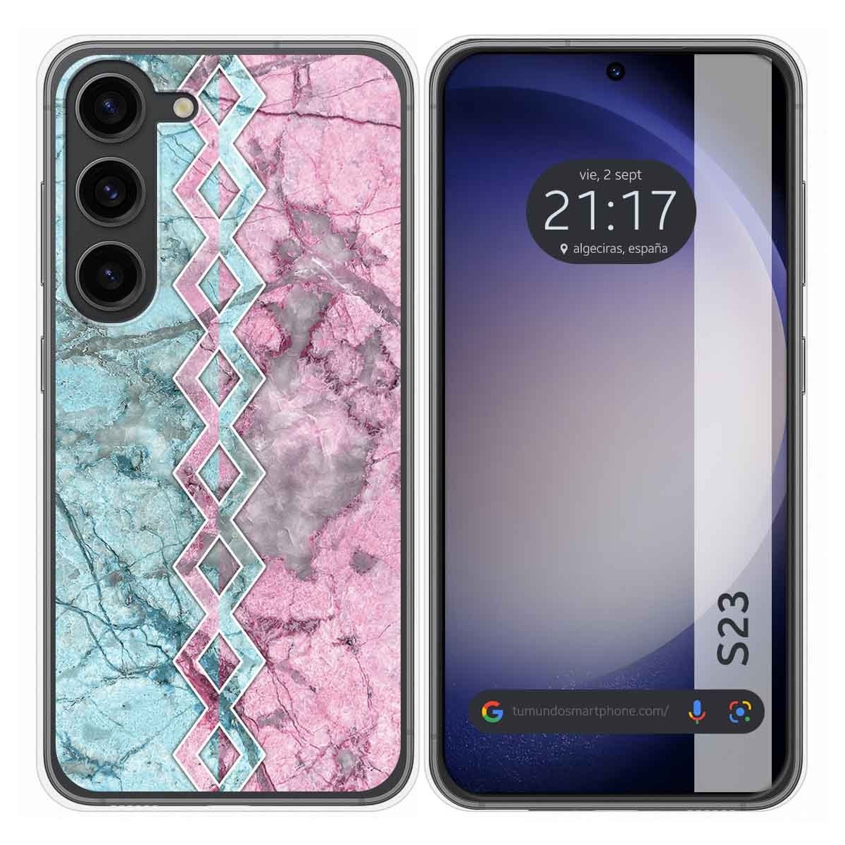 Funda Silicona para Samsung Galaxy S23 5G diseño Mármol 08 Dibujos