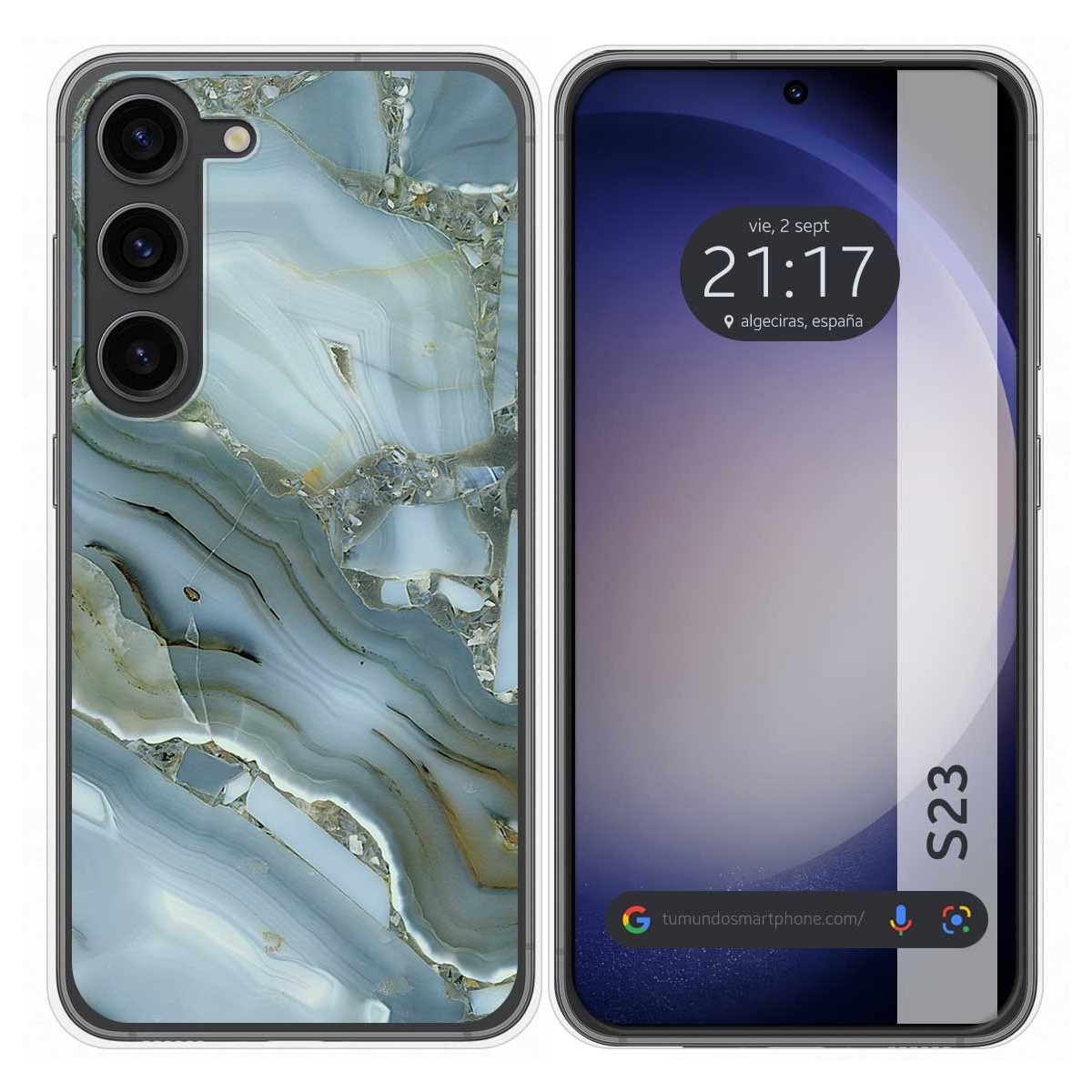 Funda Silicona para Samsung Galaxy S23 5G diseño Mármol 09 Dibujos