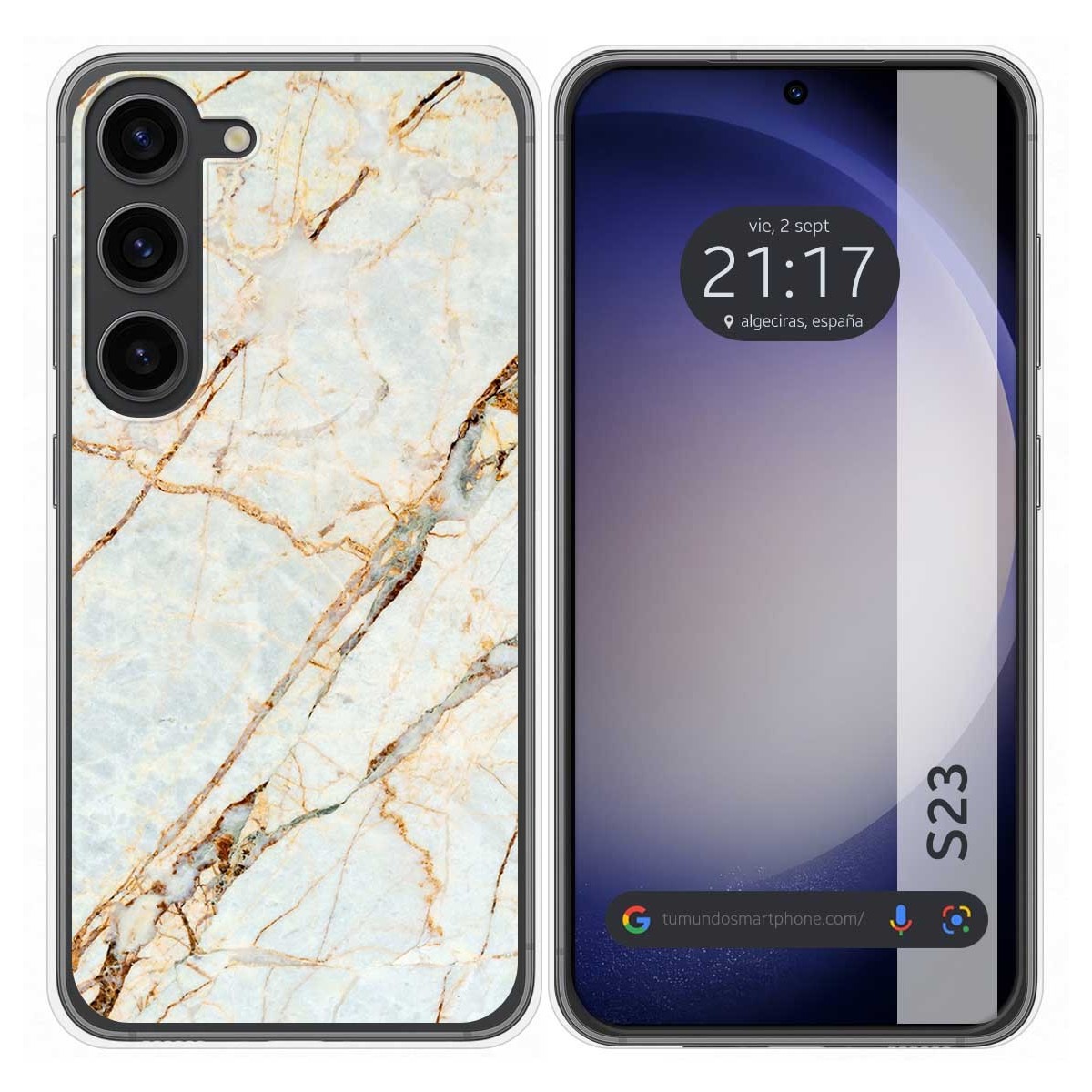 Funda Silicona para Samsung Galaxy S23 5G diseño Mármol 13 Dibujos