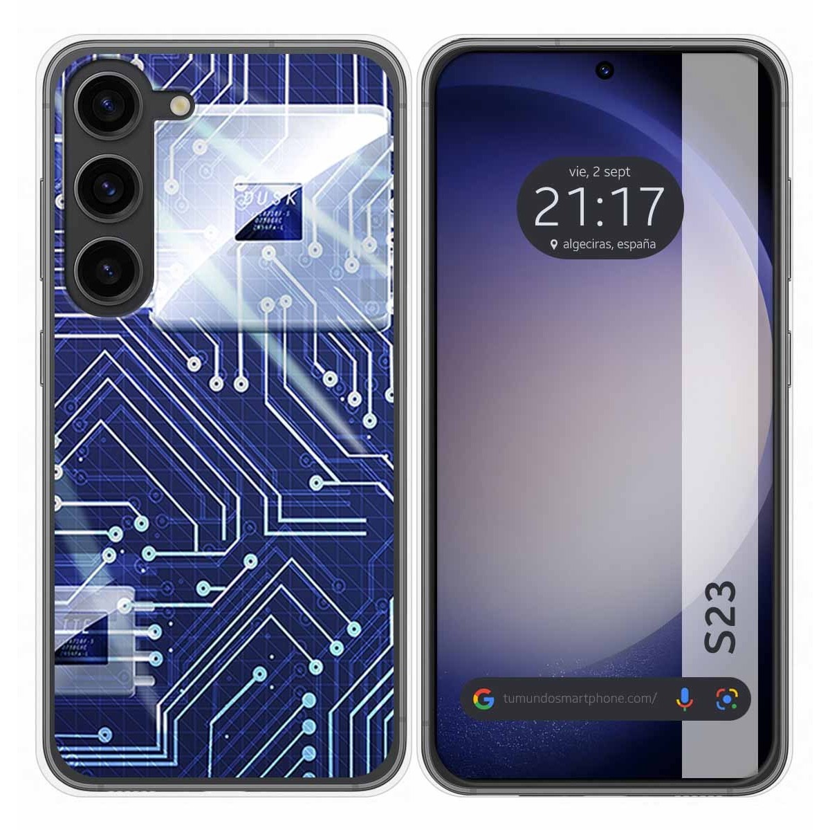 Funda Silicona para Samsung Galaxy S23 5G diseño Circuito Dibujos