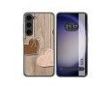 Funda Silicona para Samsung Galaxy S23 5G diseño Corazones Madera Dibujos