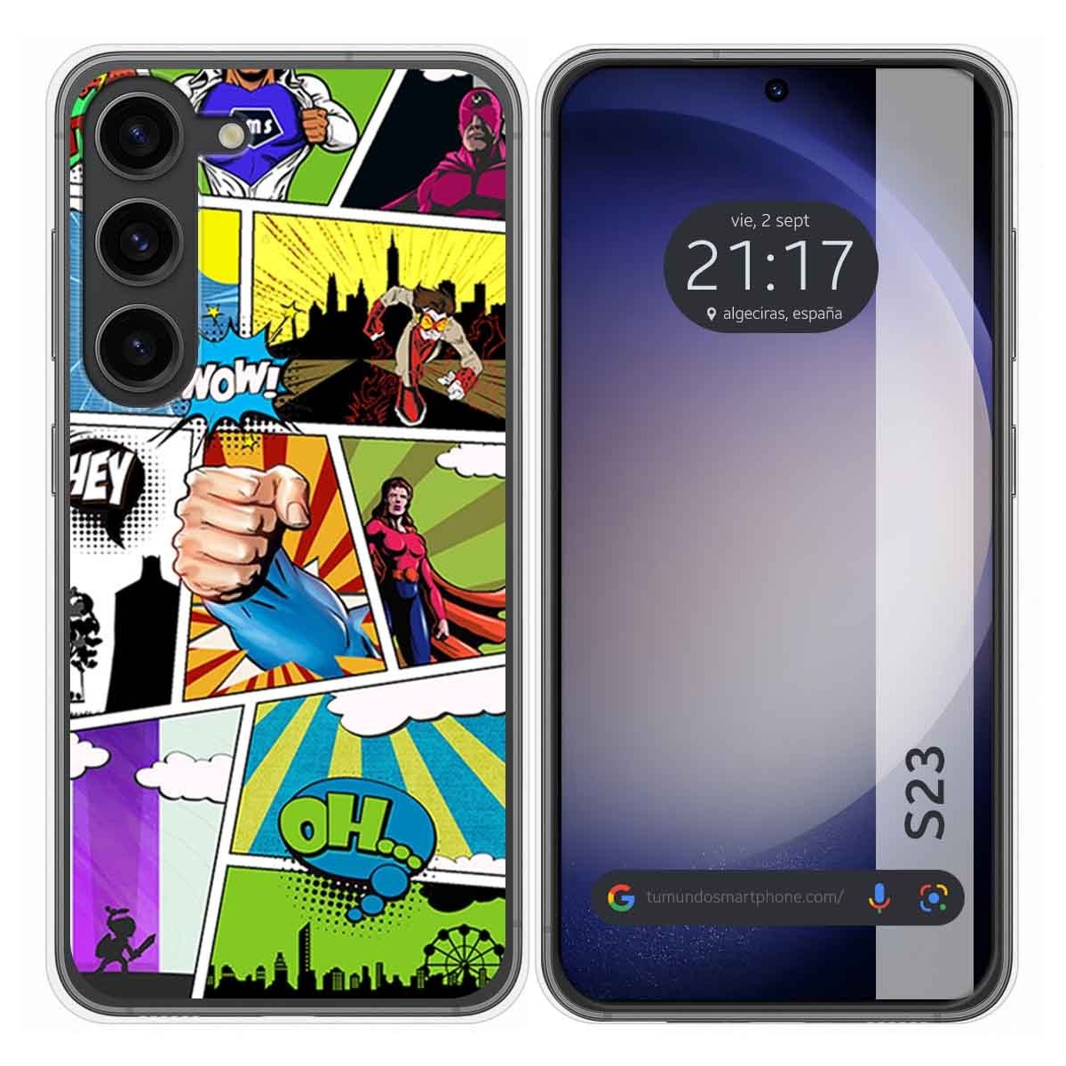 Funda Silicona para Samsung Galaxy S23 5G diseño Comic Dibujos