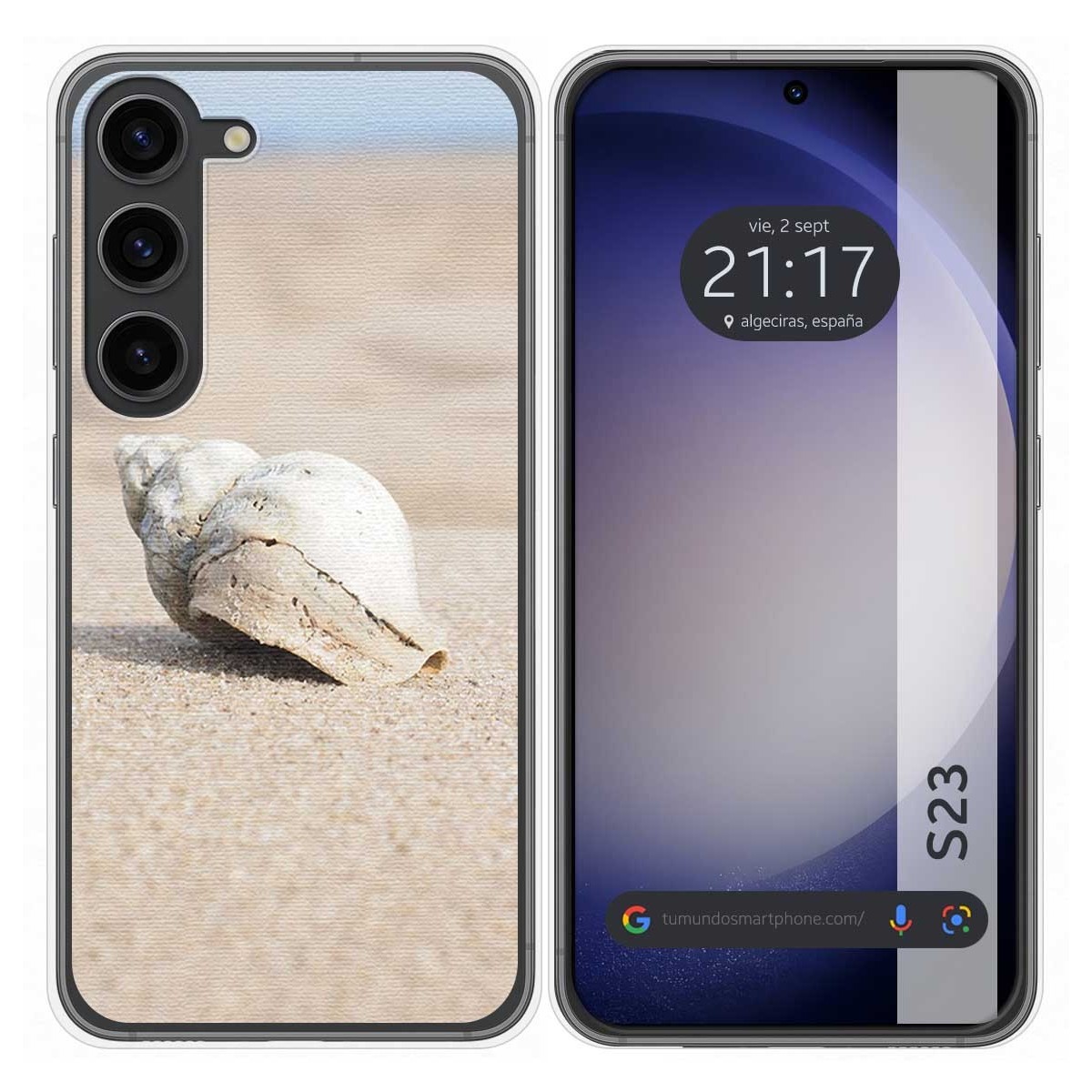 Funda Silicona para Samsung Galaxy S23 5G diseño Concha Dibujos