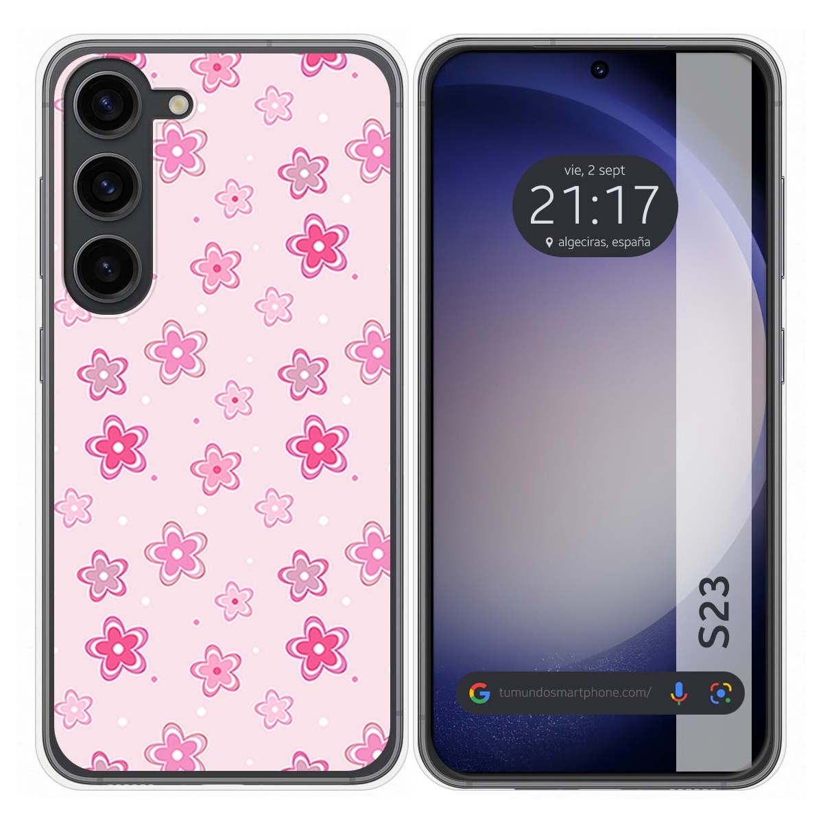 Funda Silicona para Samsung Galaxy S23 5G diseño Flores Dibujos