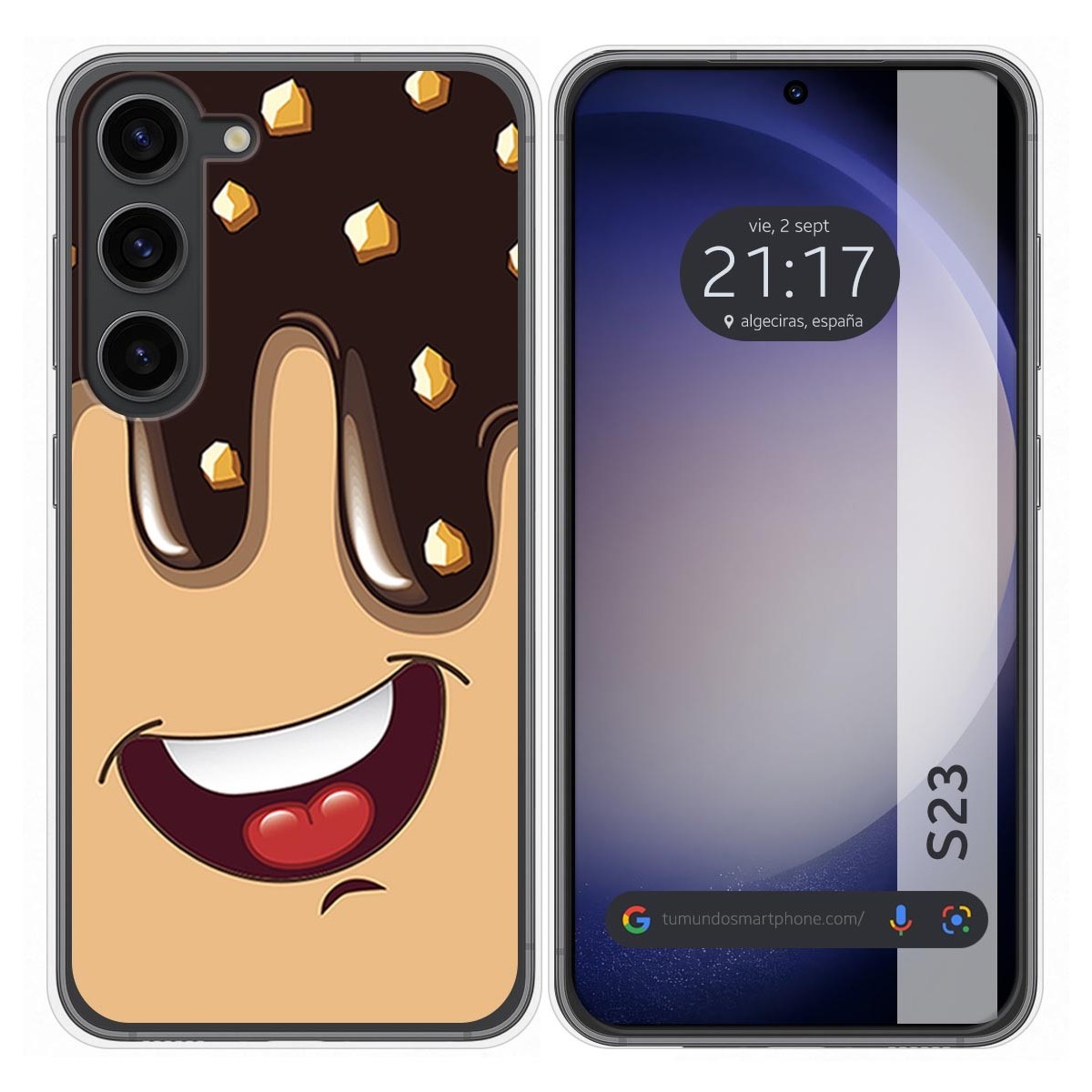 Funda Silicona para Samsung Galaxy S23 5G diseño Helado Chocolate Dibujos