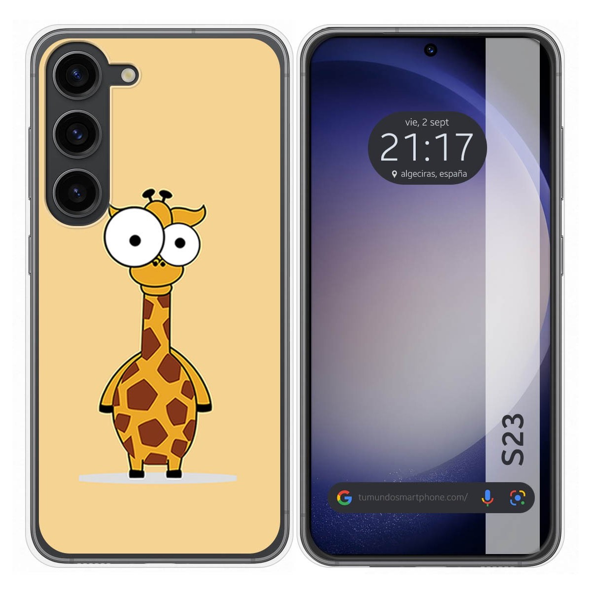 Funda Silicona para Samsung Galaxy S23 5G diseño Jirafa Dibujos