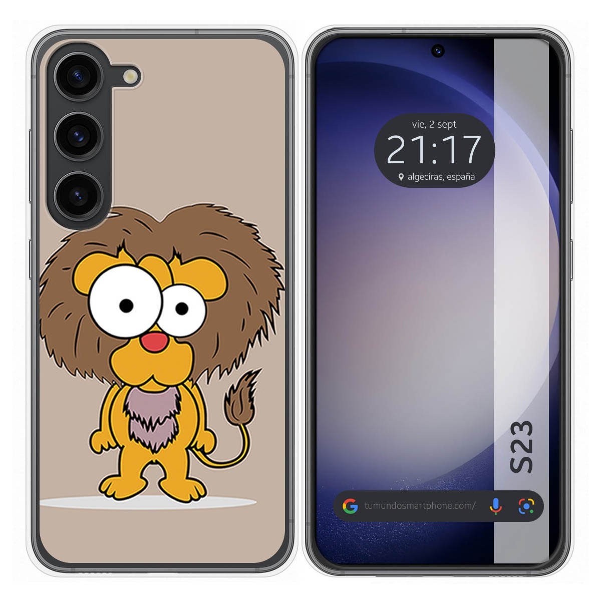 Funda Silicona para Samsung Galaxy S23 5G diseño Leon Dibujos