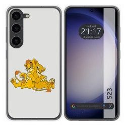 Funda Silicona para Samsung Galaxy S23 5G diseño Leones Dibujos