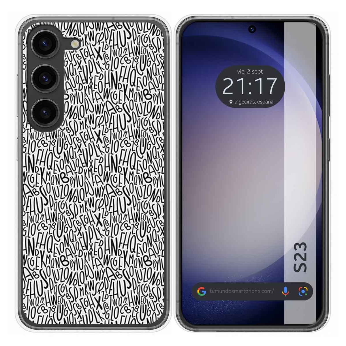 Funda Silicona para Samsung Galaxy S23 5G diseño Letras Dibujos