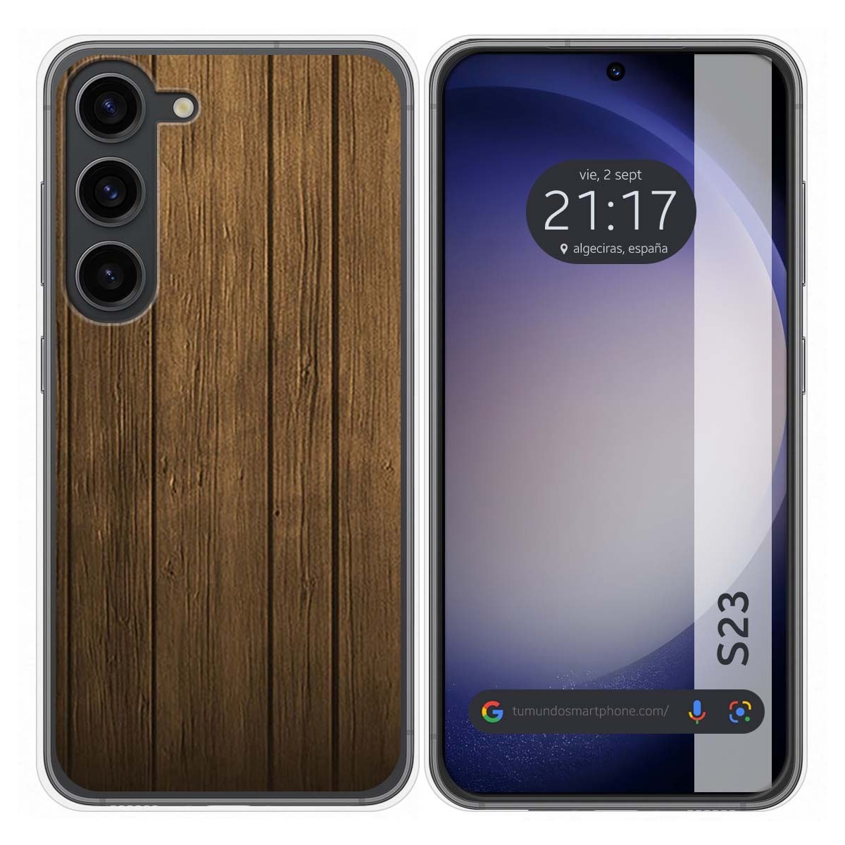 Funda Silicona para Samsung Galaxy S23 5G diseño Madera Dibujos