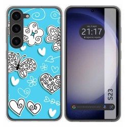 Funda Silicona para Samsung Galaxy S23 5G diseño Mariposas Dibujos