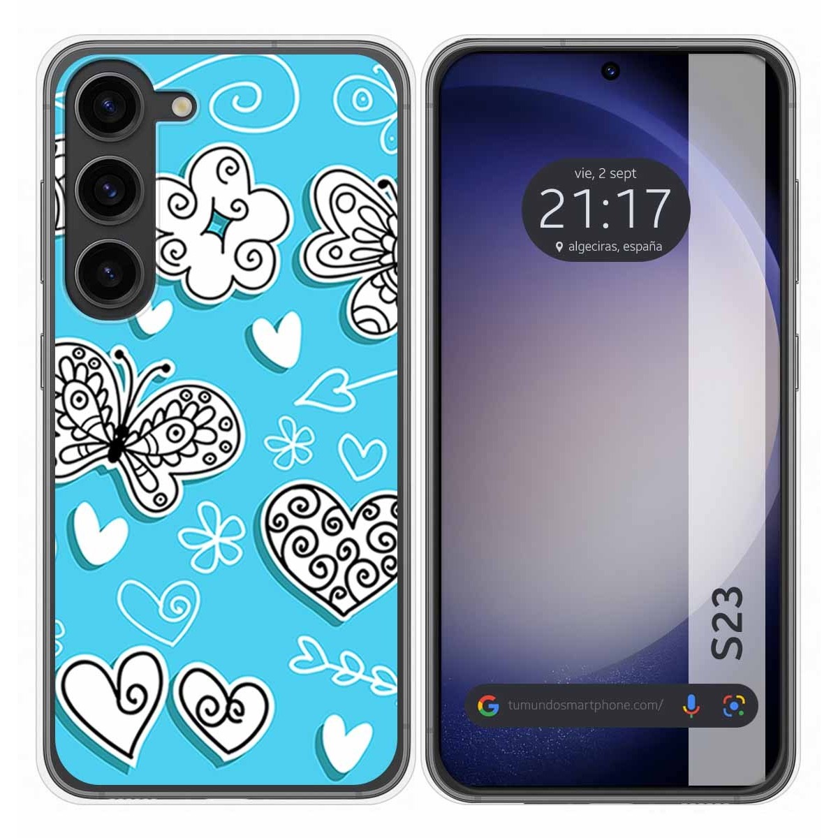 Funda Silicona para Samsung Galaxy S23 5G diseño Mariposas Dibujos